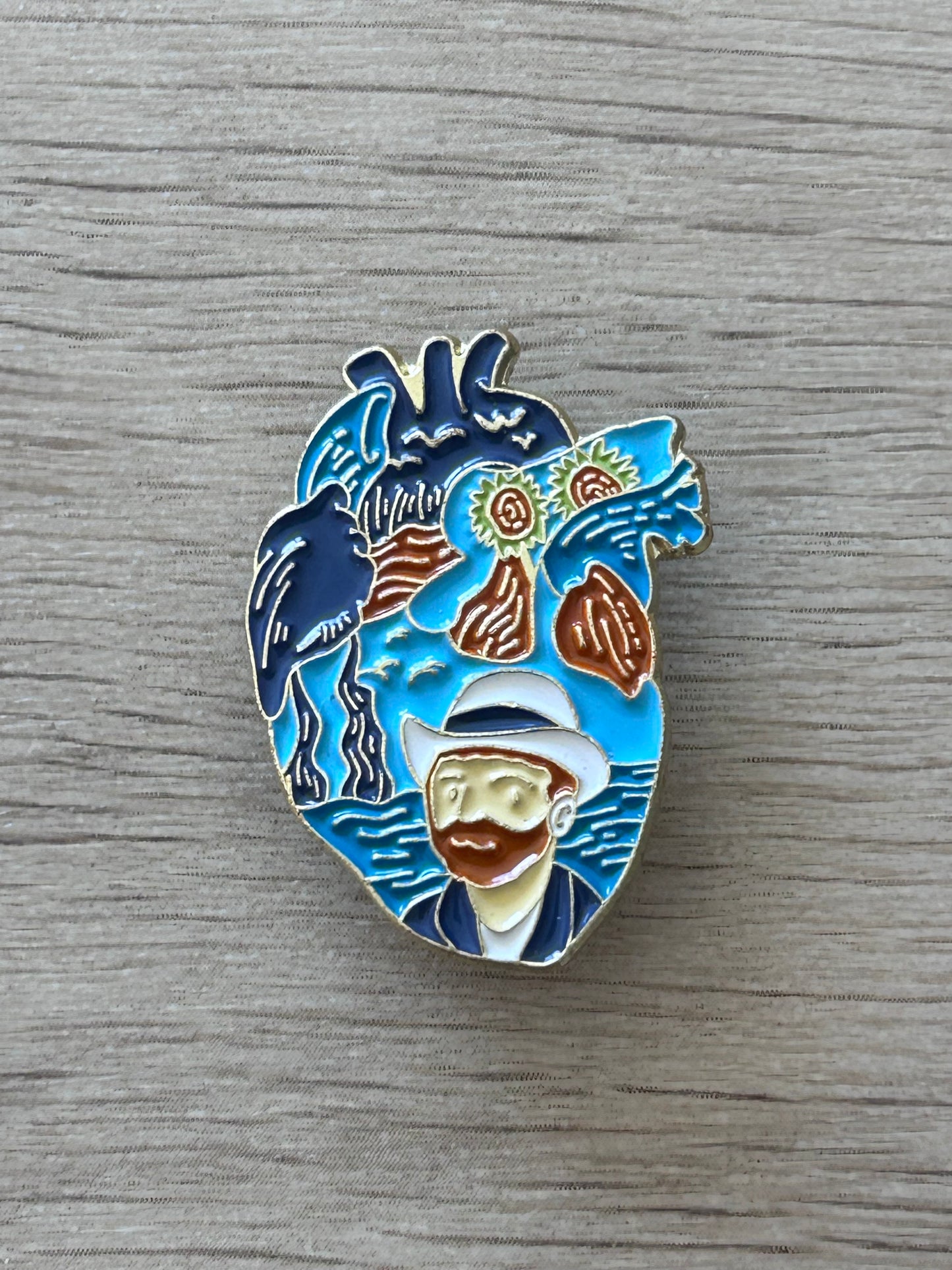 Pin's cœur Van Gogh